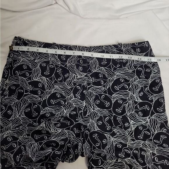 BIMBA Y LOLA black and white faces quirky monochrome cropped pants 36/S - Picture 8 of 11